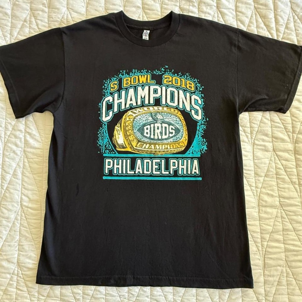 Alstyle Philadelphia Birds 2018 S Bowl Champions Graphic T-Shirt Black Large